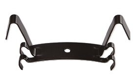 steel clip with black treatment